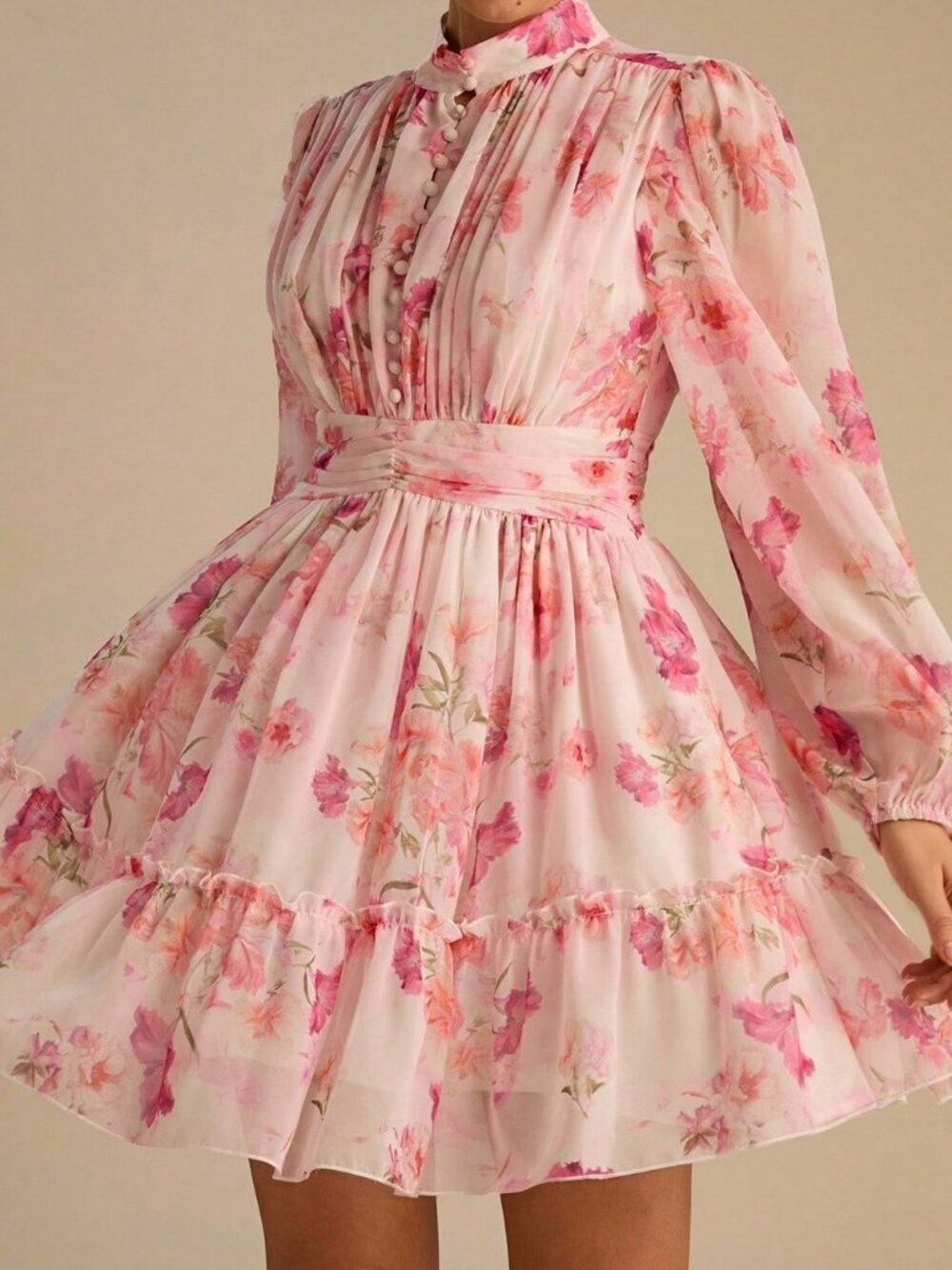 Multicolor Boho Romantic Elegant Women's Floral Mini Dress